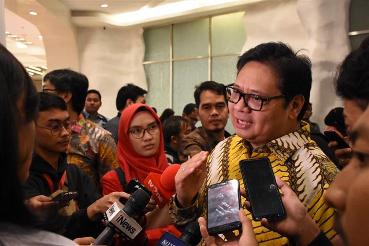 Menteri Perindustrian Airlangga Hartarto pada acara yang bertajuk Rebut 2024. Foto: Humas Kemenperin