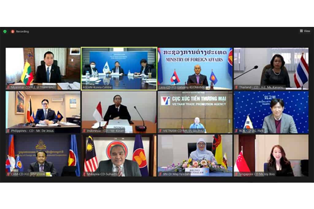 Sidang Tahunan Council Director ASEAN–Korea Centre (AKC) ke-13 secara virtual. Foto: Humas Kemendag