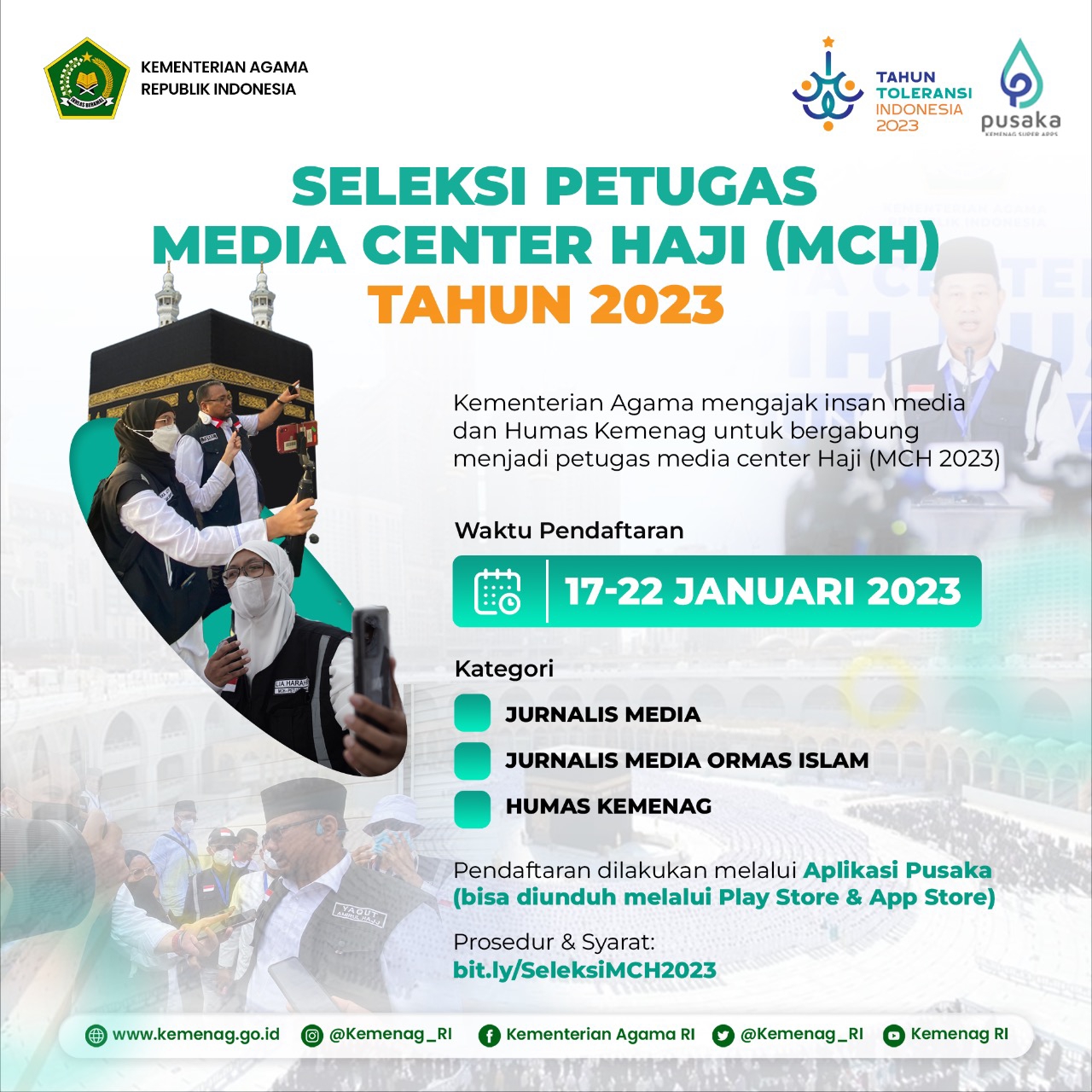 Seleksi petugas media center haji 2023 Kemenag