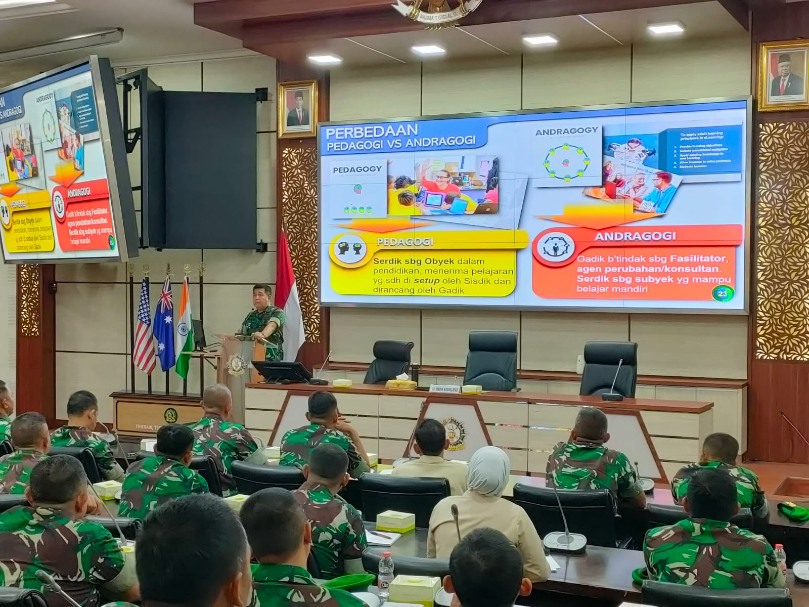 Dirdik Kodiklatad Sampaikan Materi Mobile Training Team di Seskoad