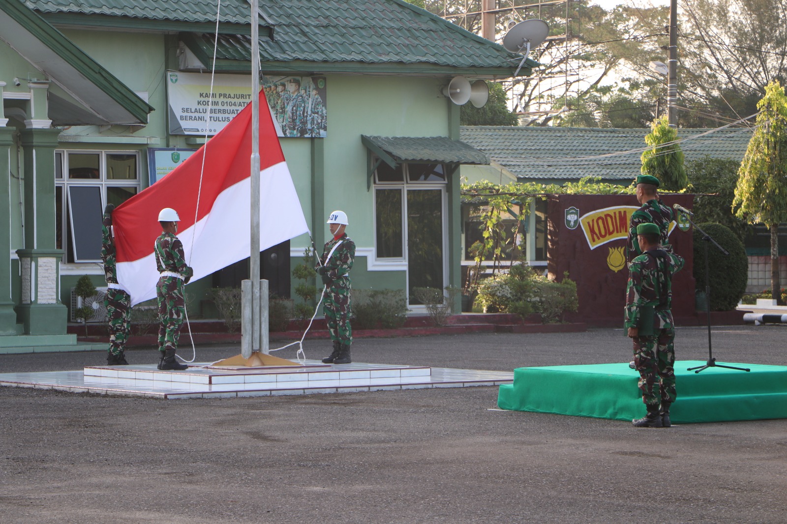 Kodim Aceh Timur Laksanakan Upacara Bendera