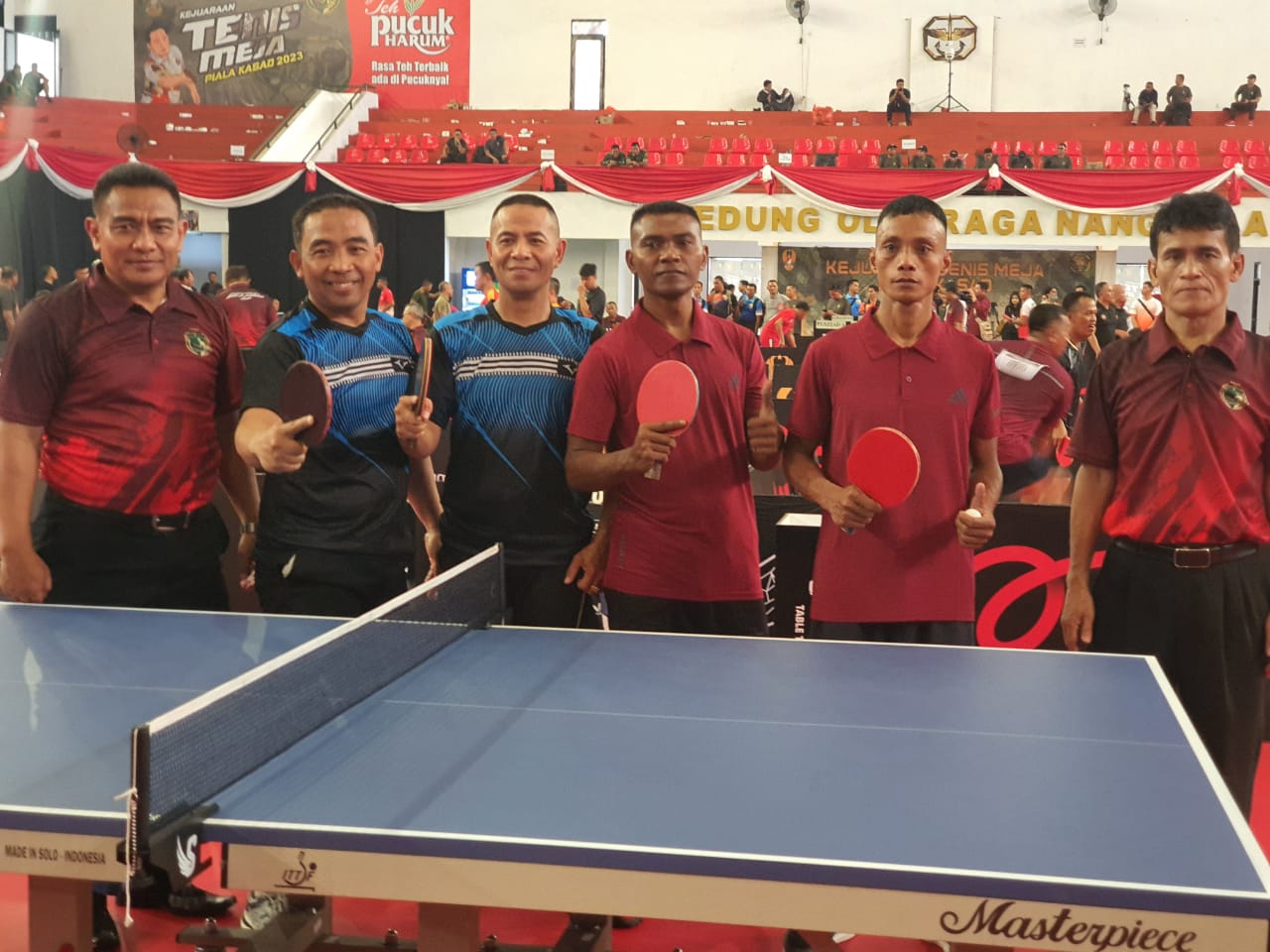 Tim Kodam I:BB Raih Kemenangan Perdana di Kejuaraan Tenis Meja Piala Kasad