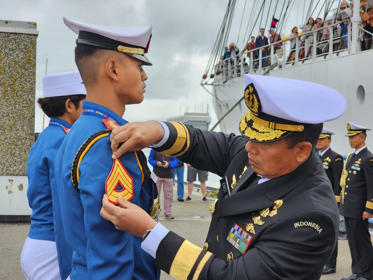 Pertama Kali dalam Sejarah, Kenaikan Pangkat Taruna AAL Dilaksanakan di Belanda