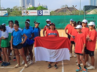 Tim Junior Tennis Putri U14 Indonesia Raih Juara Satu