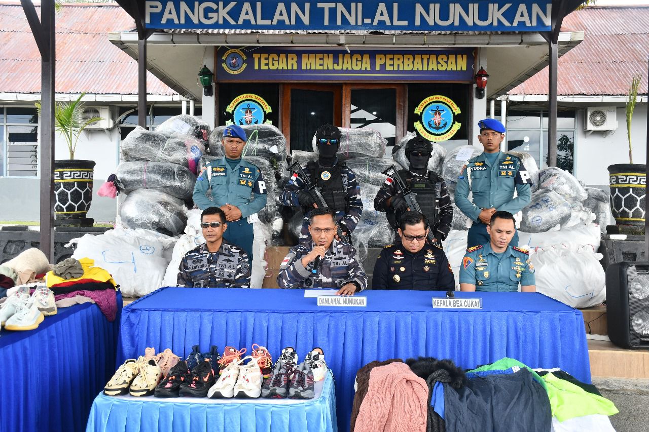 Lanal Nunukan Gagalkan Upaya Penyelundupan Ballpress Curah