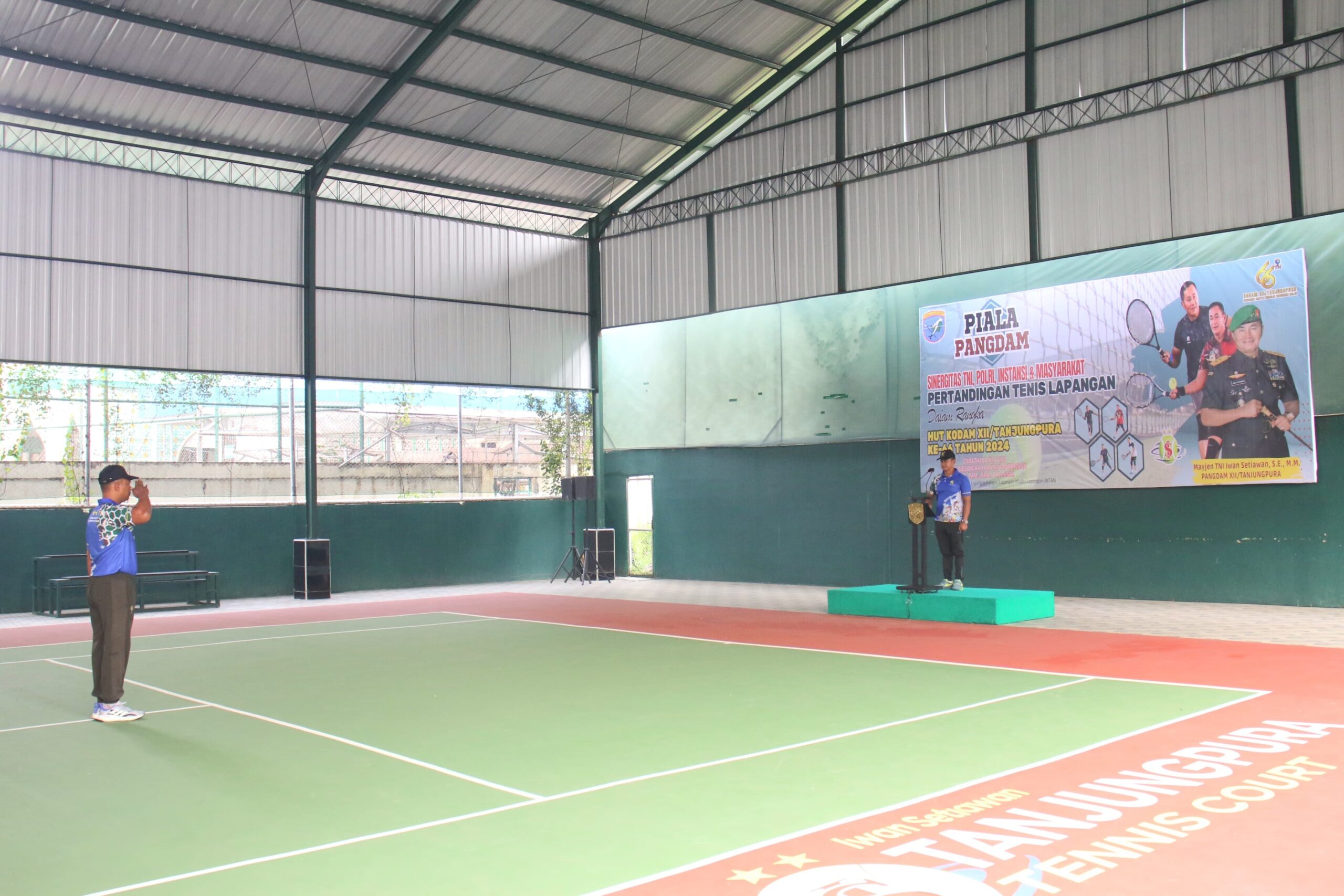 Peringati HUT Satuan ke-66, Pangdam XII/Tpr Buka Kejuaraan Tenis Lapangan Piala Pangdam