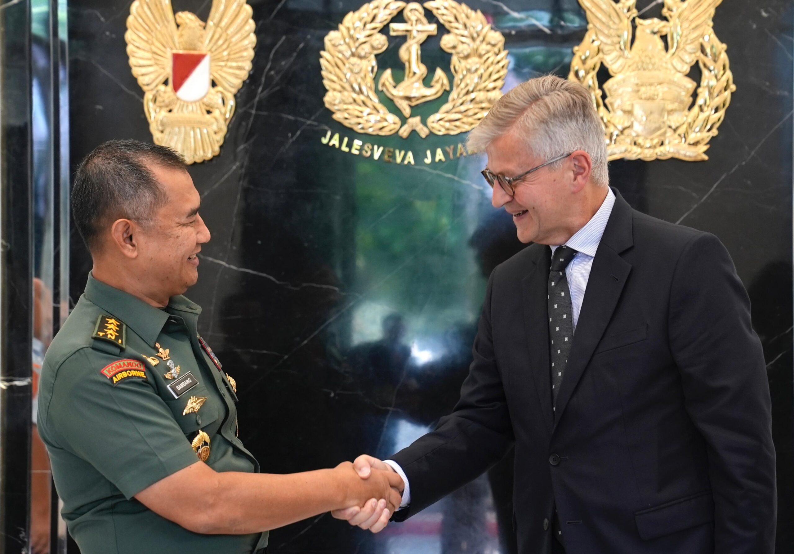 Kasum TNI Letjen TNI Bambang Ismawan menerima kunjungan delegasi dari Perserikatan Bangsa-Bangsa (PBB) Under Secretary General For Peace Operation, Mr. Jean-Pierre Lacroix
