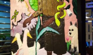 Salah satu lukisan karya seniman asal Jerman Franziska Fennert yang dipamerkan. Foto: Indomaritim.com/R. Fadrji