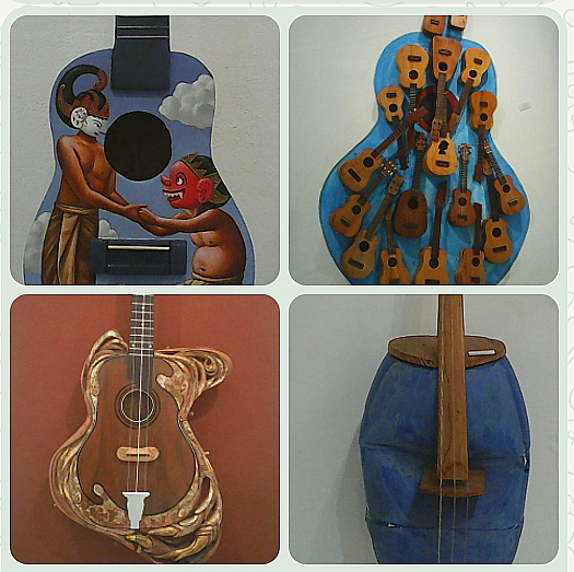 Alat musik kencrung pada pameran bertajuk Lazuardi. Foto: indomaritim.com/ Raihul Fadjri
