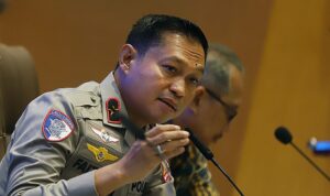 IMG-20260305-WA0183 Dirgakum Korlantas Mabes Polri, Brigjen Pol Faizal, ketika berbicara dalam acara Dialektika Demokrasi bertema “Sinergi Pemerintah dan Stakeholder Buat Mudik 2026 Aman dan Nyaman” di Gedung Nusantara, Kompleks Parlemen Senayan, Jakarta, Kamis (5/3/2026).
