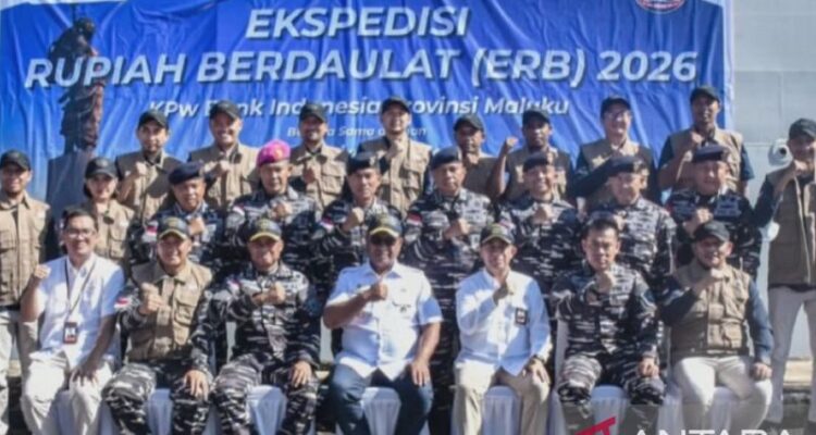 Tim Ekspedisi Rupiah Berdaulat (ERB) 2026 yang digelar Bank Indonesia di Ambon. Foto: indomaritim.com/Ant