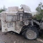 Kondisi Kendaraan Taktis Indobatt dalam insiden di Bani Hayyan, Lebanon Selatan (30/3/2026). Foto: Indomaritim.com/Ist