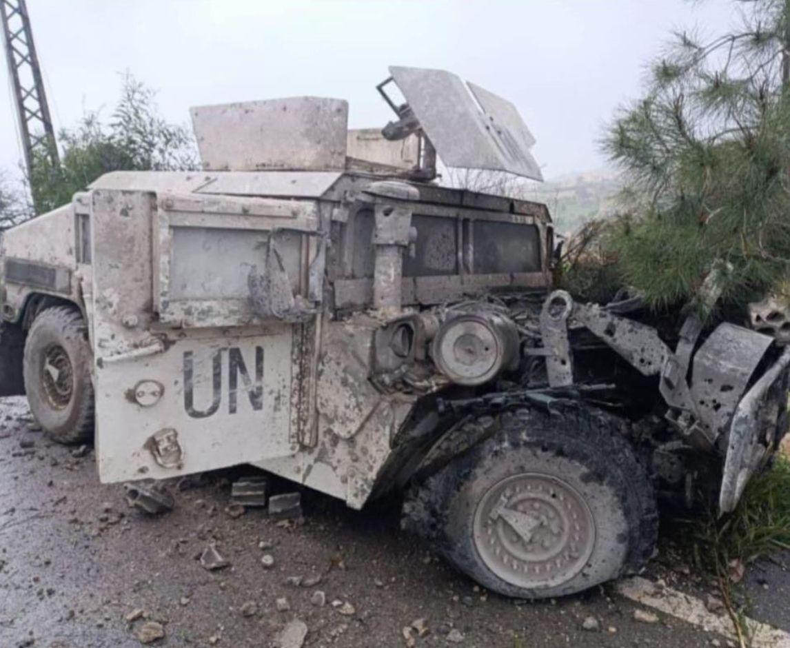 Kondisi Kendaraan Taktis Indobatt dalam insiden di Bani Hayyan, Lebanon Selatan (30/3/2026). Foto: Indomaritim.com/Ist Kondisi Kendaraan Taktis Indobatt dalam insiden di Bani Hayyan, Lebanon Selatan (30/3/2026). Foto: Indomaritim.com/Ist
