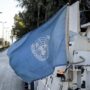 Bendera PBB di kendaraan taktis UNIFIL. Foto: Indomaritim/Ist