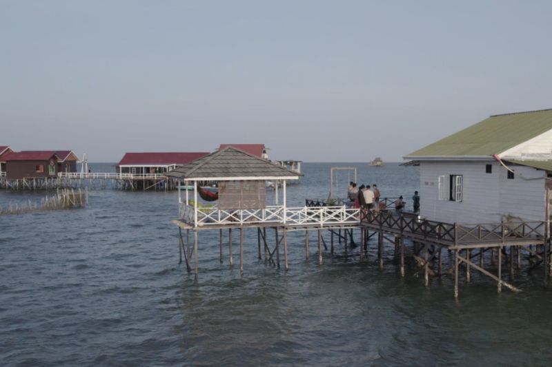 Vila Bontang Kuala, vila terapung di Bontang, Kalimantan Timur. Foto Antara