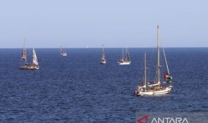 Kapal Global Sumud Flotilla. Foto Antara Kapal Global Sumud Flotilla. Foto Antara
