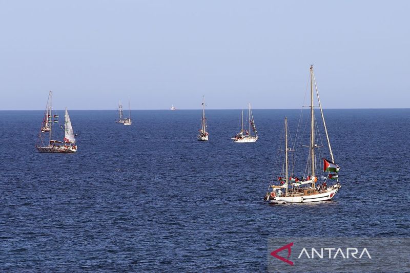 Kapal Global Sumud Flotilla. Foto Antara Kapal Global Sumud Flotilla. Foto Antara
