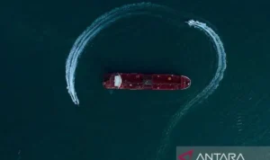 Ilustrasi kapal tanker Inggris di Selat Hormuz. Foto Antara