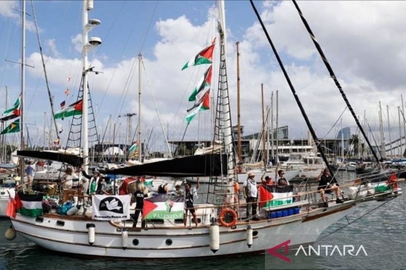 Armada Global Sumud Flotilla. Foto Antara