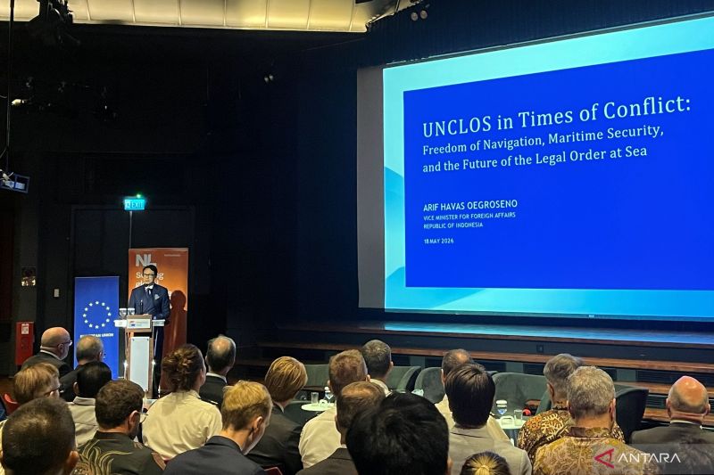 Simposium penegakan UNCLOS di masa kini. Foto Antara