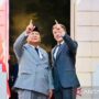 Presiden Prabowo Subianto (kiri) dan Presiden Republik Prancis Emmanuel Macron di Istana Elysee, Paris, Prancis, Kamis (28/5/2026). Foto Antara