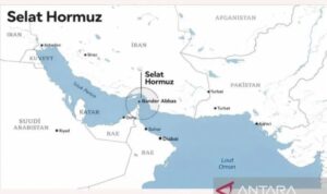 Peta Selat Hormuz. Foto Antara