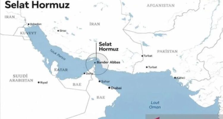 Peta Selat Hormuz. Foto Antara