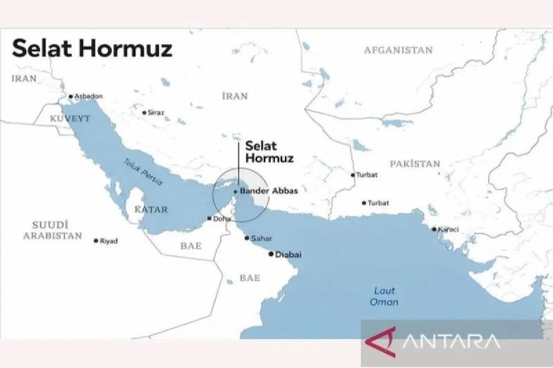 Peta Selat Hormuz. Foto Antara