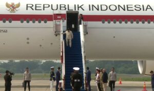 President Prabowo Subianto lands in Jakarta on Saturday (May 30, 2026) following a state visit to France. Antara Photo