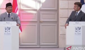 President Prabowo Subianto and French President Emmanuel Macron at the Elysee Palace. Antara Photo