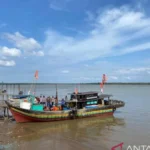 Kapal di pelabuhan tradisional kawasan Tanjung Carat, Kabupaten Banyuasin, Sumsel.. Foto Antara