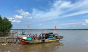 Kapal di pelabuhan tradisional kawasan Tanjung Carat, Kabupaten Banyuasin, Sumsel.. Foto Antara Kapal di pelabuhan tradisional kawasan Tanjung Carat, Kabupaten Banyuasin, Sumsel.. Foto Antara