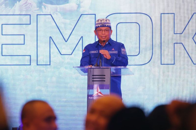 Sekretaris Jenderal DPP Partai Demokrat Herman Khaeron dalam Musyawarah Daerah (Musda) VI DPD Partai Demokrat Provinsi Lampung, Bandar Lampung, Sabtu (27/6/2026). Foto Indomaritim.com/Ist