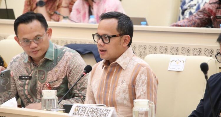 Deputy Minister of Home Affairs Bima Arya Sugiarto attends a hearing with Commission II of the House of Representatives (DPR) on the draft government regulation on regional and village administrative restructuring at the parliamentary complex in Jakarta, June 4, 2026. ANTARA/HO-Ministry of Home Affairs. Antara Photo