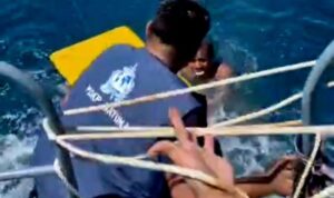 Anak Buah Kapal KM Ocean Three ditemukan pada Minggu (28/6/2026). Foto Antara