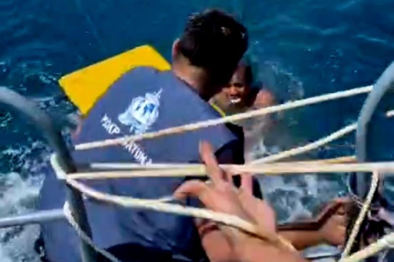 Anak Buah Kapal KM Ocean Three ditemukan pada Minggu (28/6/2026). Foto Antara