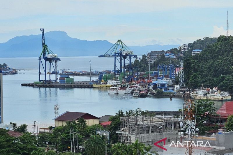 Suasana Pelabuhan Jayapura di Kota Jayapura, Papua. Foto Antara