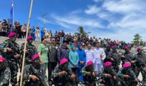 Gubernur Sulawesi Tengah Anwar Hafid menghadiri rangkaian kegiatan Satgas Operasi Trisila Tahap II TNI AL di Palu, Senin (1/6/2026). Foto Antara