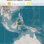 Senin 08 Juni 2026 pukul 06.37.42 WIB wilayah Pantai Selatan Mindanao, Filipina diguncang gempa tektonik. Hasil analisis BMKG menunjukkan gempa bumi ini memiliki parameter update dengan magnitudo M7,7. Episenter gempa bumi terletak pada koordinat 5,80° LU ; 125,14° BT, atau tepatnya berlokasi di laut pada jarak 244 kilometer arah barat laut Pulau Karatung, Sulawesi Utara pada kedalaman 47 kilometer. Foto Antara
