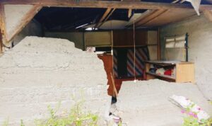 Houses were damaged by a tectonic earthquake of magnitude 6.7 in C Sulawesi. Antara Photo