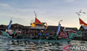 Perlombaan Dragon Boat Race 2026 di Kota Tanjungpinang, Kepulauan Riau (Kepri) menjadi daya tarik wisata budaya dan bahari, Sabtu (27/6/2026). Foto Antara