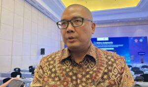 Director General of Asia, Pacific and Africa at the Foreign Affairs Ministry Santo Darmosumarto speaking to the press following the 2026 China-Indonesia Media and Think Tank Forum in Jakarta, Wednesday (June 24, 2026). Antara Photo
