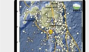 Tangkapan layar- Titik gempa 4,1 magnitudo di Kepulauan Sangihe, Sulawesi Utara, Selasa (9/6/2026). Foto Antara Tangkapan layar- Titik gempa 4,1 magnitudo di Kepulauan Sangihe, Sulawesi Utara, Selasa (9/6/2026). Foto Antara