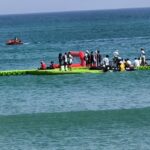 Hari pertama kejuaraan renang perairan terbuka Asia ke-12 mempertandingkan nomor lima kilometer putra dan putri di pesisir InterContinental Jimbaran, Kabupaten Badung, Bali, Sabtu (13/6/2026). Foto Antara