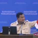 President Prabowo Subianto delivers a speech during the closing of the Indonesian Convention of Science, Technology, and Industry in Jakarta on Sunday (June 28, 2026). Antara Photo