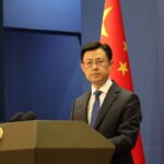 Juru Bicara Kementerian Luar Negeri China Guo Jiakun dalam konferensi pers di Beijing, Senin (22/6/2026). Foto Antara