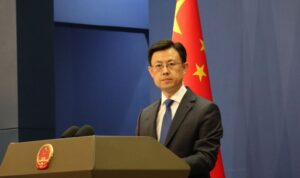 Juru Bicara Kementerian Luar Negeri China Guo Jiakun dalam konferensi pers di Beijing, Senin (22/6/2026). Foto Antara Juru Bicara Kementerian Luar Negeri China Guo Jiakun dalam konferensi pers di Beijing, Senin (22/6/2026). Foto Antara
