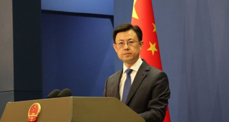 Juru Bicara Kementerian Luar Negeri China Guo Jiakun dalam konferensi pers di Beijing, Senin (22/6/2026). Foto Antara