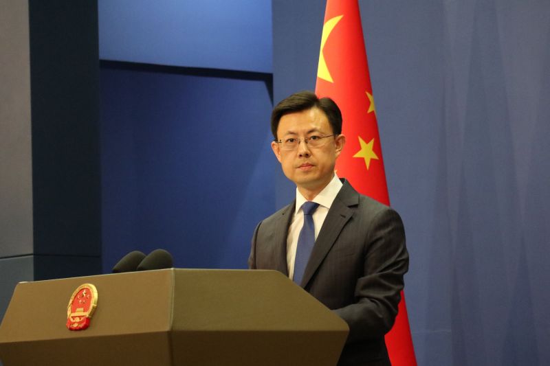 Juru Bicara Kementerian Luar Negeri China Guo Jiakun dalam konferensi pers di Beijing, Senin (22/6/2026). Foto Antara Juru Bicara Kementerian Luar Negeri China Guo Jiakun dalam konferensi pers di Beijing, Senin (22/6/2026). Foto Antara