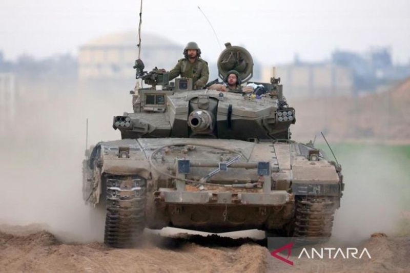 Ilustrasi - Tank pasukan Israel. Foto Antara Ilustrasi - Tank pasukan Israel. Foto Antara